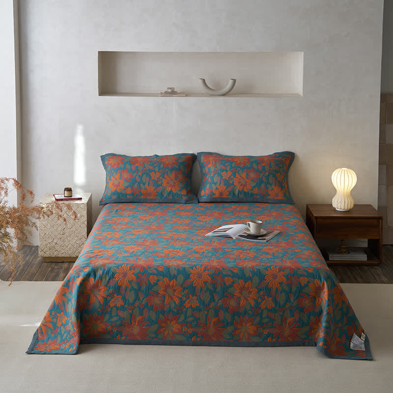 Couette en fil teint « Fleur en fleurs » en pur coton - image 4