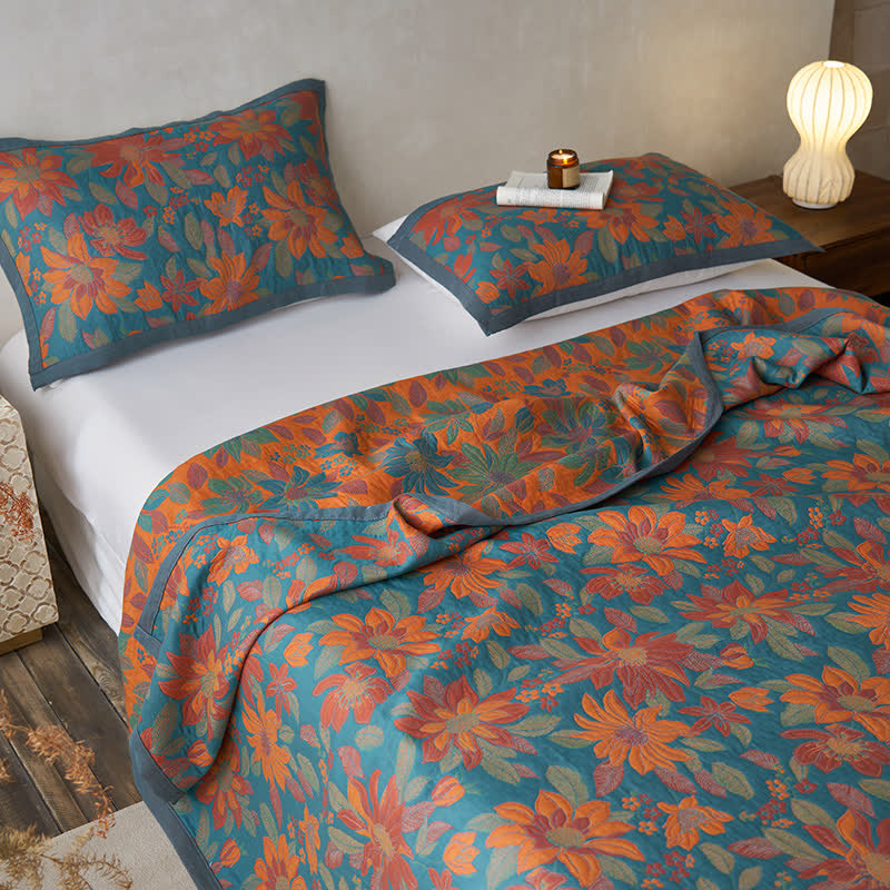 Couette en fil teint « Fleur en fleurs » en pur coton - image 7