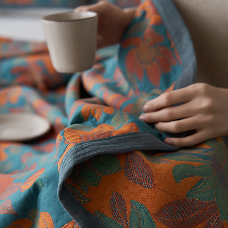 Couette en fil teint « Fleur en fleurs » en pur coton - image 16