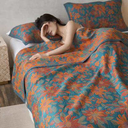 Couette en fil teint « Fleur en fleurs » en pur coton - image 2