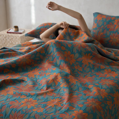 Couette en fil teint « Fleur en fleurs » en pur coton - image 11