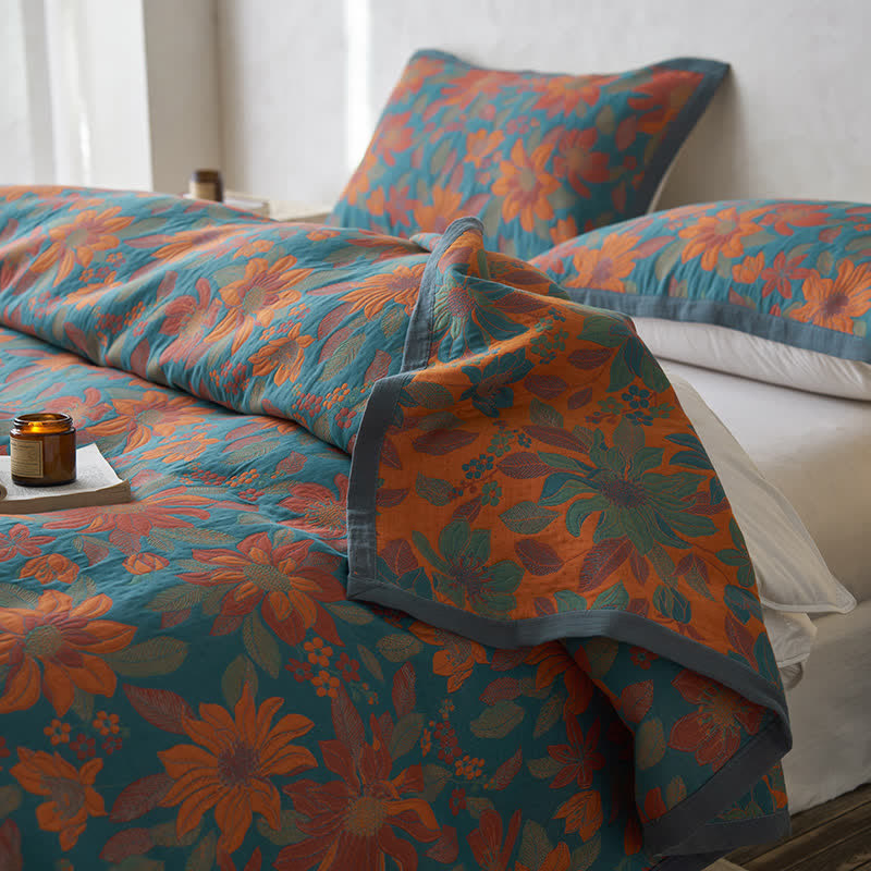 Couette en fil teint « Fleur en fleurs » en pur coton - image 6