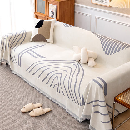Housse de canapé réversible en chenille style simple