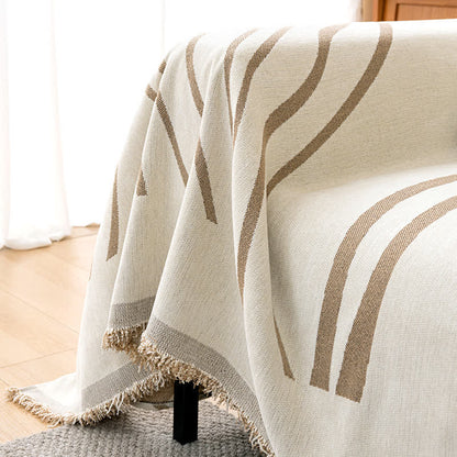 Housse de canapé réversible en chenille style simple