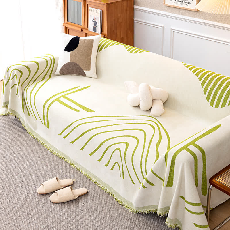 Housse de canapé réversible en chenille style simple