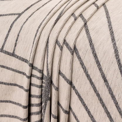 Housse de canapé en chenille aux lignes abstraites modernes