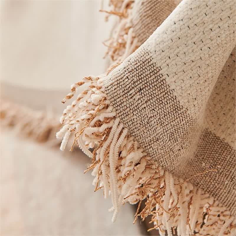 Housse de canapé chenille géométrique moderne