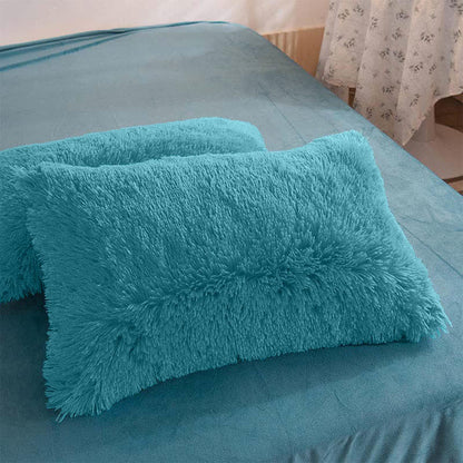 Parure de lit moelleuse avec housse de couette et taie d'oreiller