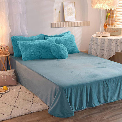 Parure de lit moelleuse avec housse de couette et taie d'oreiller