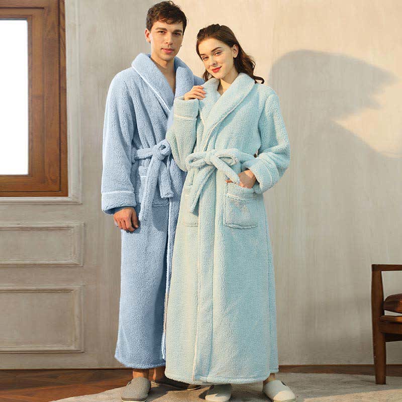 Ownkoti Pyjama polaire confortable, peignoir long - image 1