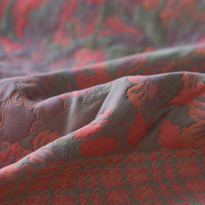 Couette de style rétro à motif floral en gaze de coton