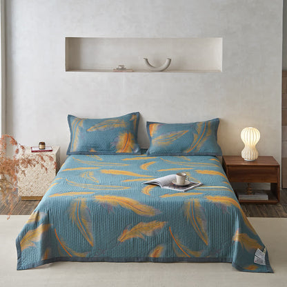 Couette luxueuse et respirante en gaze de coton avec plumes