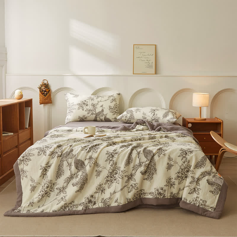 Couette légère en gaze de coton pur de style campagnard