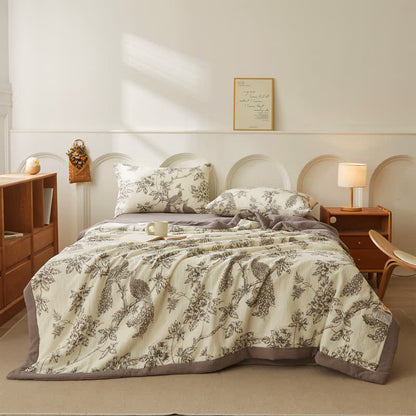 Couette légère en gaze de coton pur de style campagnard