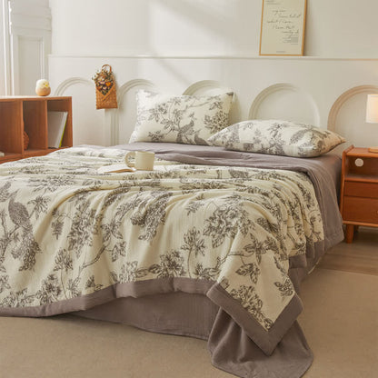 Couette légère en gaze de coton pur de style campagnard