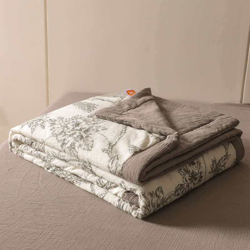 Couette légère en gaze de coton pur de style campagnard