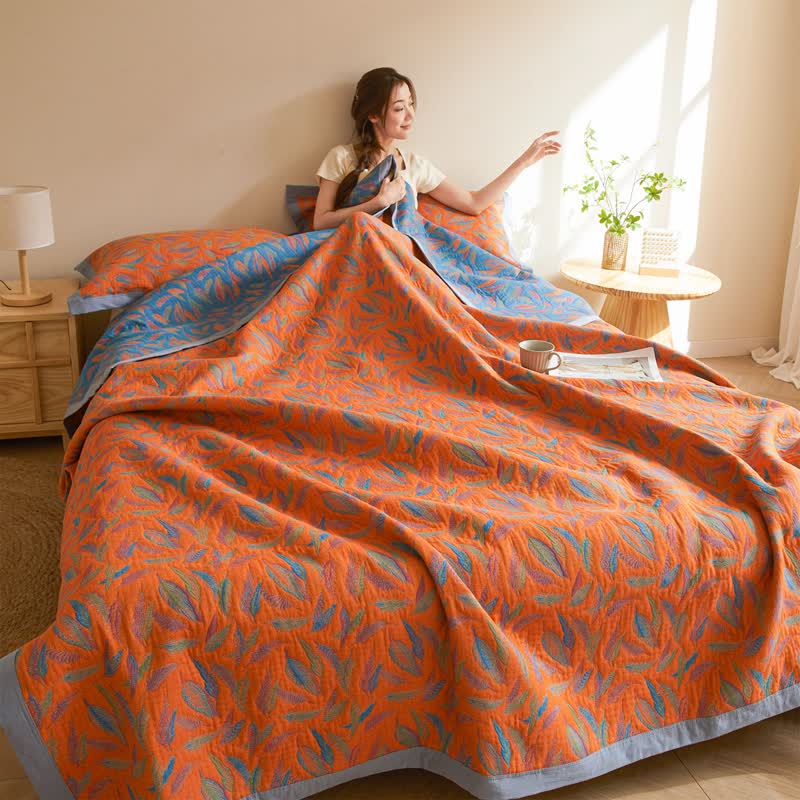 Couette légère en gaze de coton avec plumes légères
