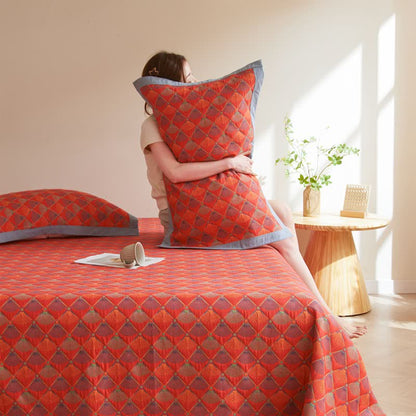 Élégante couette en gaze de coton avec queue de paon