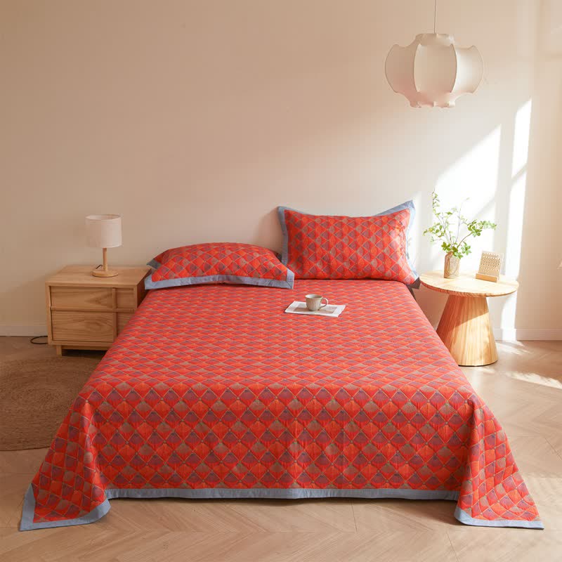 Élégante couette en gaze de coton avec queue de paon