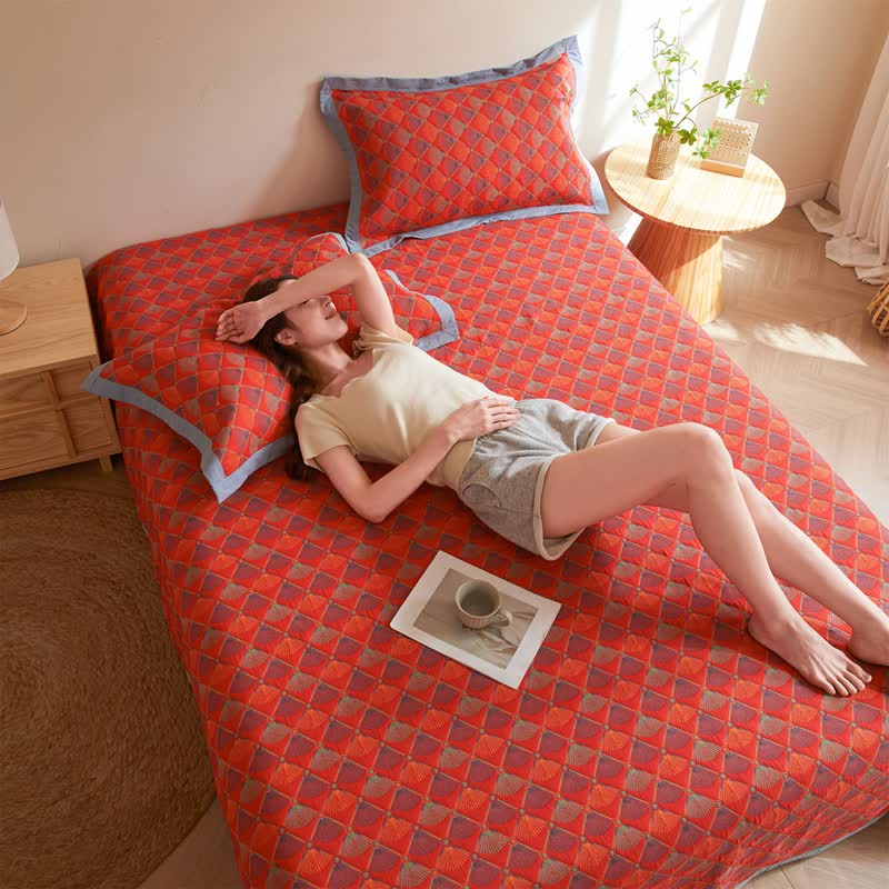Élégante couette en gaze de coton avec queue de paon