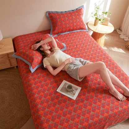 Élégante couette en gaze de coton avec queue de paon