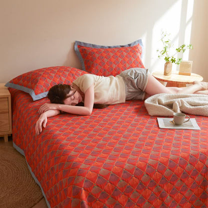 Élégante couette en gaze de coton avec queue de paon