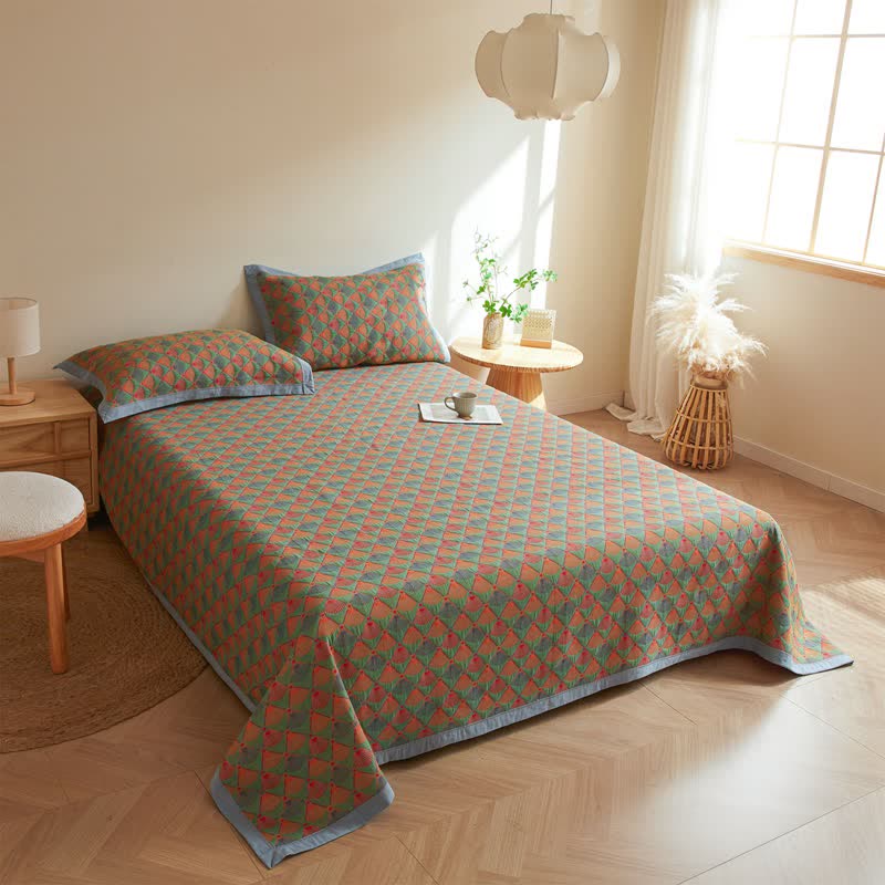 Élégante couette en gaze de coton avec queue de paon