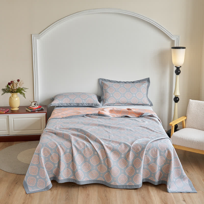 Couverture luxueuse en gaze de coton à double couche