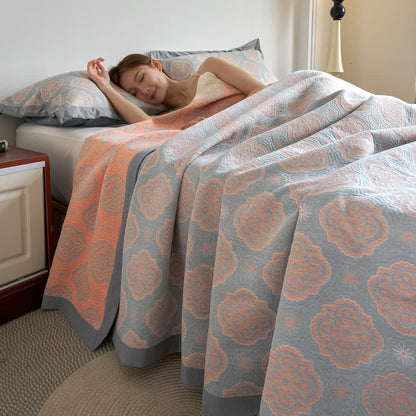 Couverture luxueuse en gaze de coton à double couche