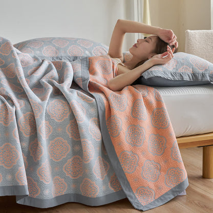 Couverture luxueuse en gaze de coton à double couche