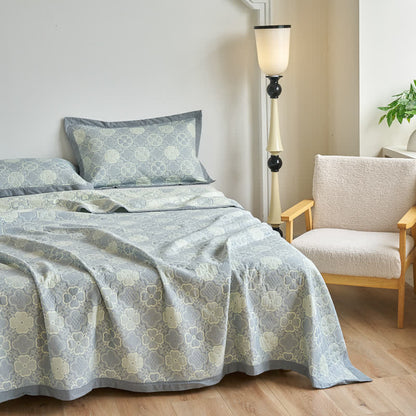 Couette d'été en gaze de coton avec trèfle à quatre feuilles