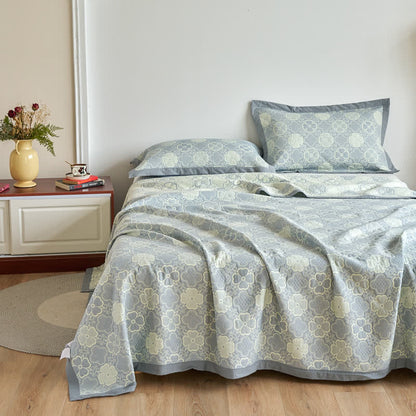 Couette d'été en gaze de coton avec trèfle à quatre feuilles