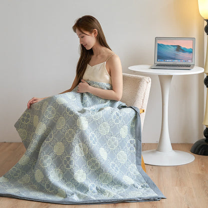 Couette d'été en gaze de coton avec trèfle à quatre feuilles