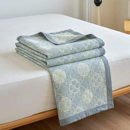 Couette d'été en gaze de coton avec trèfle à quatre feuilles