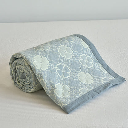 Couette d'été en gaze de coton avec trèfle à quatre feuilles