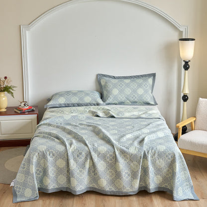 Couette d'été en gaze de coton avec trèfle à quatre feuilles