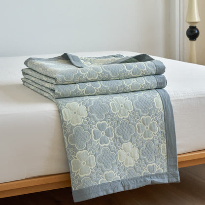 Couette d'été en gaze de coton avec trèfle à quatre feuilles