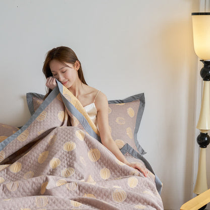 Élégante couette d'été en gaze de coton en forme de citrouille
