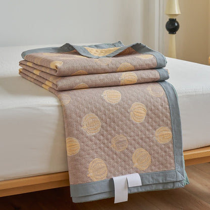 Élégante couette d'été en gaze de coton en forme de citrouille