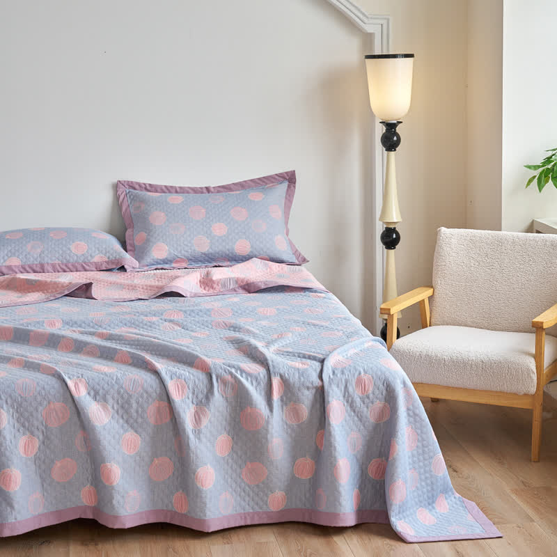 Élégante couette d'été en gaze de coton en forme de citrouille