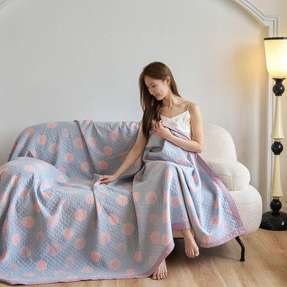 Élégante couette d'été en gaze de coton en forme de citrouille