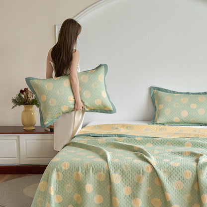 Élégante couette d'été en gaze de coton en forme de citrouille