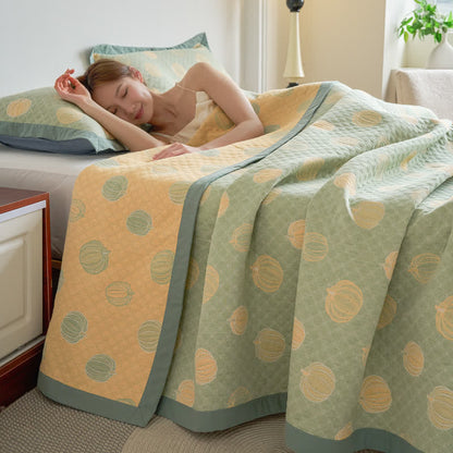 Élégante couette d'été en gaze de coton en forme de citrouille
