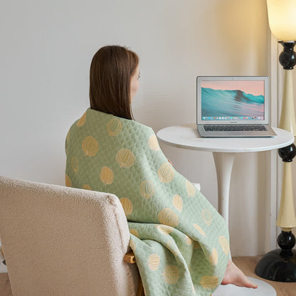 Élégante couette d'été en gaze de coton en forme de citrouille