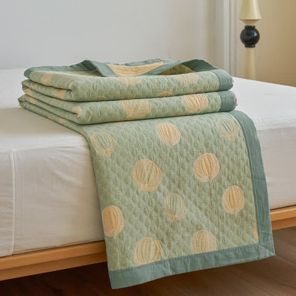 Élégante couette d'été en gaze de coton en forme de citrouille
