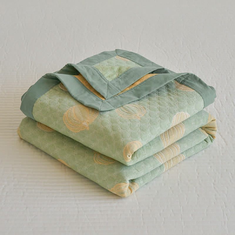 Élégante couette d'été en gaze de coton en forme de citrouille
