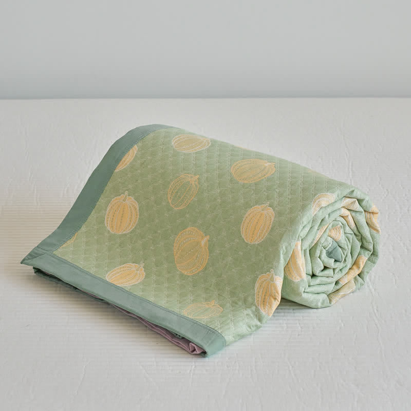 Élégante couette d'été en gaze de coton en forme de citrouille
