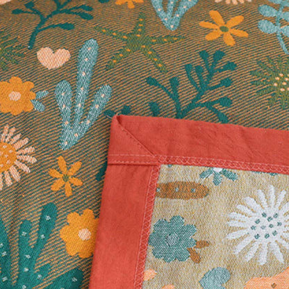 Couvre-lit réversible vintage Ownkoti, couette douce à motif floral