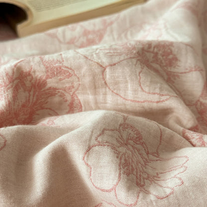 Literie d'été luxueuse en gaze de coton à motifs floraux