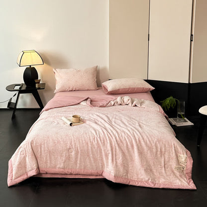 Linge de lit jacquard respirant en gaze de coton avec motif marguerite